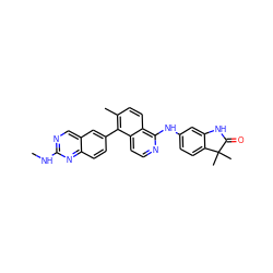 CNc1ncc2cc(-c3c(C)ccc4c(Nc5ccc6c(c5)NC(=O)C6(C)C)nccc34)ccc2n1 ZINC000045290146