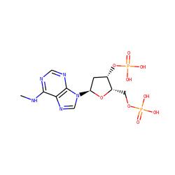 CNc1ncnc2c1ncn2[C@H]1C[C@H](OP(=O)(O)O)[C@H](COP(=O)(O)O)O1 ZINC000008036055