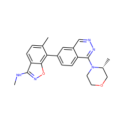 CNc1noc2c(-c3ccc4c(N5CCOC[C@H]5C)nncc4c3)c(C)ccc12 ZINC000040956444