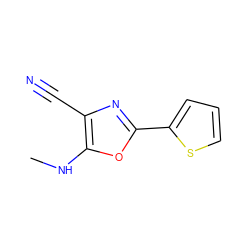 CNc1oc(-c2cccs2)nc1C#N ZINC000000529410
