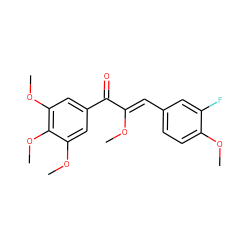 CO/C(=C\c1ccc(OC)c(F)c1)C(=O)c1cc(OC)c(OC)c(OC)c1 ZINC000013607833