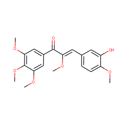 CO/C(=C\c1ccc(OC)c(O)c1)C(=O)c1cc(OC)c(OC)c(OC)c1 ZINC000013607835