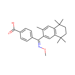 CO/N=C(/c1ccc(C(=O)O)cc1)c1cc2c(cc1C)C(C)(C)CCC2(C)C ZINC000004821771