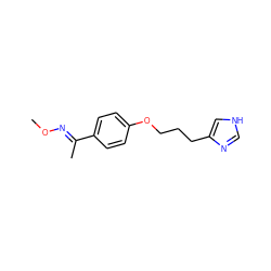 CO/N=C(\C)c1ccc(OCCCc2c[nH]cn2)cc1 ZINC000003926247