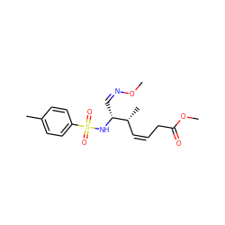 CO/N=C\[C@@H](NS(=O)(=O)c1ccc(C)cc1)[C@H](C)/C=C\CC(=O)OC ZINC000007998383