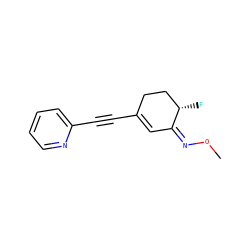 CO/N=C1/C=C(C#Cc2ccccn2)CC[C@@H]1F ZINC000095556055