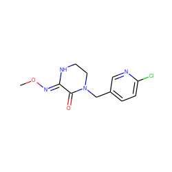 CO/N=C1\NCCN(Cc2ccc(Cl)nc2)C1=O ZINC000034544242