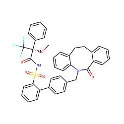 CO[C@@](C(=O)NS(=O)(=O)c1ccccc1-c1ccc(CN2C(=O)c3ccccc3CCc3ccccc32)cc1)(c1ccccc1)C(F)(F)F ZINC000026653154