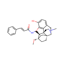 CO[C@@]12CC[C@@]3(C[C@@H]1CNC(=O)/C=C/c1ccccc1)[C@H]1Cc4ccc(O)c5c4[C@@]3(CCN1C)[C@H]2O5 ZINC000101143580