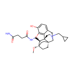 CO[C@@]12CC[C@@]3(C[C@@H]1CNC(=O)CCC(N)=O)[C@H]1Cc4ccc(O)c5c4[C@@]3(CCN1CC1CC1)[C@H]2O5 ZINC000220556488