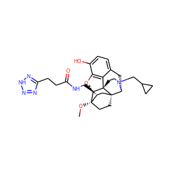CO[C@@]12CC[C@@]3(C[C@@H]1CNC(=O)CCc1nn[nH]n1)[C@H]1Cc4ccc(O)c5c4[C@@]3(CCN1CC1CC1)[C@H]2O5 ZINC000230816111