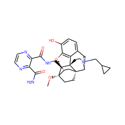 CO[C@@]12CC[C@@]3(C[C@@H]1CNC(=O)c1nccnc1C(N)=O)[C@H]1Cc4ccc(O)c5c4[C@@]3(CCN1CC1CC1)[C@H]2O5 ZINC000220554937