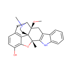 CO[C@@]12Cc3c([nH]c4ccccc34)[C@]3(C)Oc4c(O)ccc5c4[C@]13CCN(C)[C@@H]2C5 ZINC000003823673