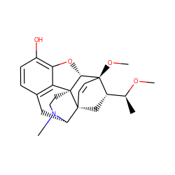 CO[C@@H](C)[C@@H]1C[C@@]23C=C[C@]1(OC)[C@H]1Oc4c(O)ccc5c4[C@@]12CCN(C)[C@H]3C5 ZINC000261091939