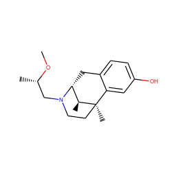 CO[C@@H](C)CN1CC[C@]2(C)c3cc(O)ccc3C[C@@H]1[C@@H]2C ZINC000100796777