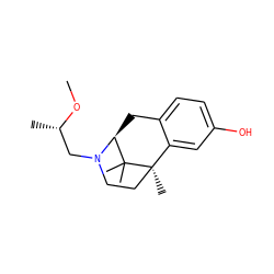 CO[C@@H](C)CN1CC[C@]2(C)c3cc(O)ccc3C[C@H]1C2(C)C ZINC000013765199