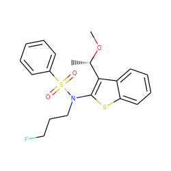 CO[C@@H](C)c1c(N(CCCF)S(=O)(=O)c2ccccc2)sc2ccccc12 ZINC000115230905