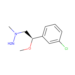 CO[C@@H](CN(C)N)c1cccc(Cl)c1 ZINC000064746477