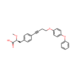 CO[C@@H](Cc1ccc(C#CCCOc2ccc(Oc3ccccc3)cc2)cc1)C(=O)O ZINC000028366730