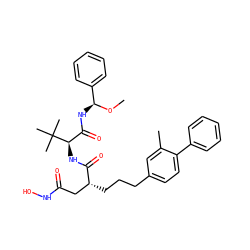 CO[C@@H](NC(=O)[C@@H](NC(=O)[C@H](CCCc1ccc(-c2ccccc2)c(C)c1)CC(=O)NO)C(C)(C)C)c1ccccc1 ZINC000027100034