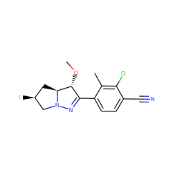 CO[C@@H]1C(c2ccc(C#N)c(Cl)c2C)=NN2C[C@@H](F)C[C@@H]12 ZINC000146481031