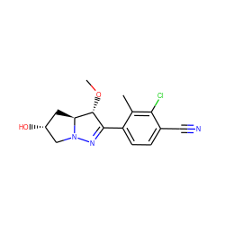 CO[C@@H]1C(c2ccc(C#N)c(Cl)c2C)=NN2C[C@H](O)C[C@@H]12 ZINC000146598734