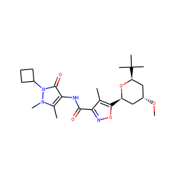 CO[C@@H]1C[C@@H](c2onc(C(=O)Nc3c(C)n(C)n(C4CCC4)c3=O)c2C)O[C@@H](C(C)(C)C)C1 ZINC001772579909