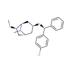 CO[C@@H]1C[C@H]2C[C@H](O[C@@H](c3ccccc3)c3ccc(Cl)cc3)C[C@H]1N2C ZINC000101147721