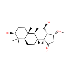 CO[C@@H]1CC(=O)[C@]2(C)[C@@H]1[C@H](O)C[C@@H]1[C@@]3(C)CC[C@H](O)C(C)(C)[C@@H]3CC[C@]12C ZINC000299868014