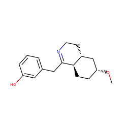 CO[C@@H]1CC[C@H]2C(Cc3cccc(O)c3)=NCC[C@@H]2C1 ZINC000064379419