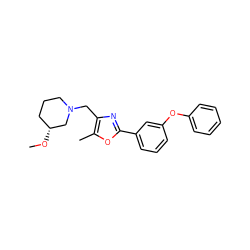 CO[C@@H]1CCCN(Cc2nc(-c3cccc(Oc4ccccc4)c3)oc2C)C1 ZINC000012762043