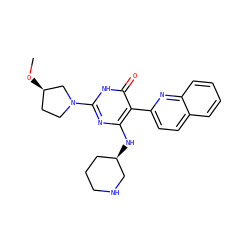 CO[C@@H]1CCN(c2nc(N[C@@H]3CCCNC3)c(-c3ccc4ccccc4n3)c(=O)[nH]2)C1 ZINC000220597517