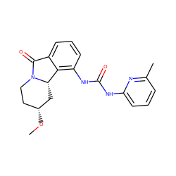 CO[C@@H]1CCN2C(=O)c3cccc(NC(=O)Nc4cccc(C)n4)c3[C@@H]2C1 ZINC000118094517