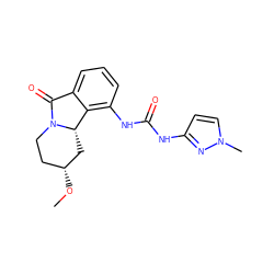 CO[C@@H]1CCN2C(=O)c3cccc(NC(=O)Nc4ccn(C)n4)c3[C@@H]2C1 ZINC000116946996