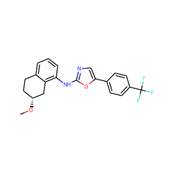 CO[C@@H]1CCc2cccc(Nc3ncc(-c4ccc(C(F)(F)F)cc4)o3)c2C1 ZINC000053297924