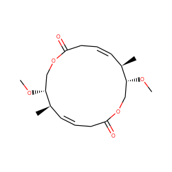 CO[C@@H]1COC(=O)C/C=C\[C@@H](C)[C@H](OC)COC(=O)C/C=C\[C@H]1C ZINC000007998205