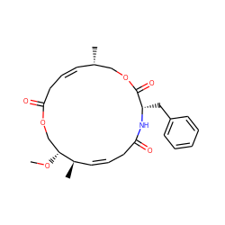 CO[C@@H]1COC(=O)C/C=C\[C@H](C)COC(=O)[C@H](Cc2ccccc2)NC(=O)C/C=C\[C@H]1C ZINC000008035588