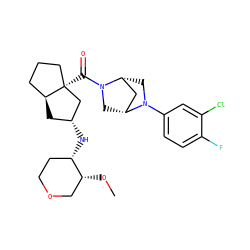 CO[C@@H]1COCC[C@@H]1N[C@@H]1C[C@H]2CCC[C@@]2(C(=O)N2C[C@@H]3C[C@H]2CN3c2ccc(F)c(Cl)c2)C1 ZINC000150160140