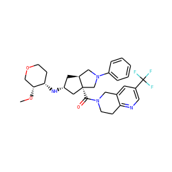 CO[C@@H]1COCC[C@@H]1N[C@@H]1C[C@H]2CN(c3ccccc3)C[C@@]2(C(=O)N2CCc3ncc(C(F)(F)F)cc3C2)C1 ZINC000103263852