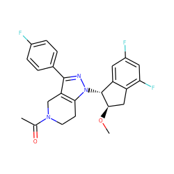 CO[C@@H]1Cc2c(F)cc(F)cc2[C@H]1n1nc(-c2ccc(F)cc2)c2c1CCN(C(C)=O)C2 ZINC000206913790