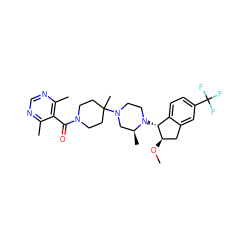 CO[C@@H]1Cc2cc(C(F)(F)F)ccc2[C@H]1N1CCN(C2(C)CCN(C(=O)c3c(C)ncnc3C)CC2)C[C@@H]1C ZINC000066128572