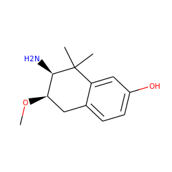 CO[C@@H]1Cc2ccc(O)cc2C(C)(C)[C@@H]1N ZINC000026843623