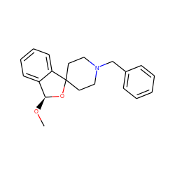 CO[C@@H]1OC2(CCN(Cc3ccccc3)CC2)c2ccccc21 ZINC000013472061