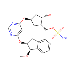 CO[C@@H]1c2ccccc2C[C@@H]1Oc1cc(O[C@H]2C[C@H](O)[C@H](COS(N)(=O)=O)C2)ncn1 ZINC000114582828