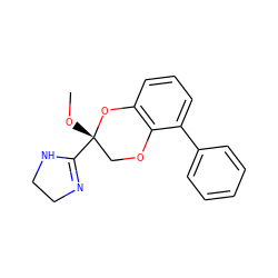 CO[C@]1(C2=NCCN2)COc2c(cccc2-c2ccccc2)O1 ZINC000040423271