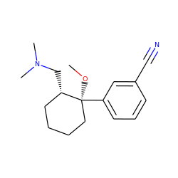 CO[C@]1(c2cccc(C#N)c2)CCCC[C@@H]1CN(C)C ZINC000029129013