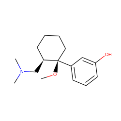 CO[C@]1(c2cccc(O)c2)CCCC[C@@H]1CN(C)C ZINC000029128423
