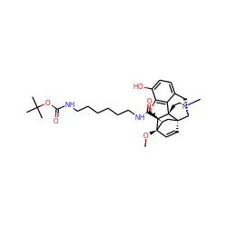 CO[C@]12C=C[C@@]3(C[C@@H]1C(=O)NCCCCCCNC(=O)OC(C)(C)C)[C@H]1Cc4ccc(O)c5c4[C@@]3(CCN1C)[C@H]2O5 ZINC000653808729