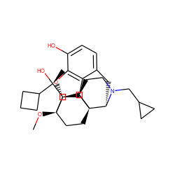 CO[C@]12CC[C@@]3(C[C@@H]1[C@@](C)(O)C1CCC1)[C@H]1Cc4ccc(O)c5c4[C@@]3(CCN1CC1CC1)[C@H]2O5 ZINC000038157783
