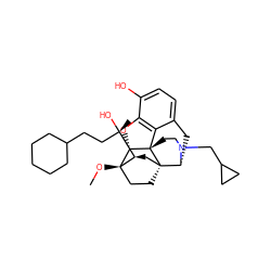 CO[C@]12CC[C@@]3(C[C@@H]1[C@@](C)(O)CCC1CCCCC1)[C@H]1Cc4ccc(O)c5c4[C@@]3(CCN1CC1CC1)[C@H]2O5 ZINC000095589883